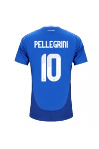 Italië Lorenzo Pellegrini #10 Voetbaltruitje Thuis tenue EK 2024 Korte Mouw